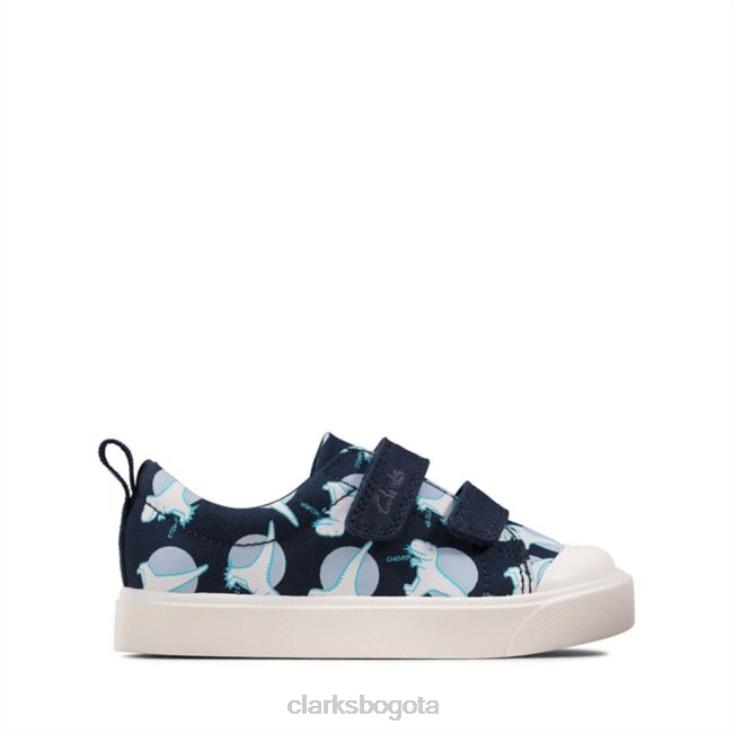 Clarks 0DX8L6852 interés de la marina ciudad brillante niño interés de la marina clarks niños interés de la marina