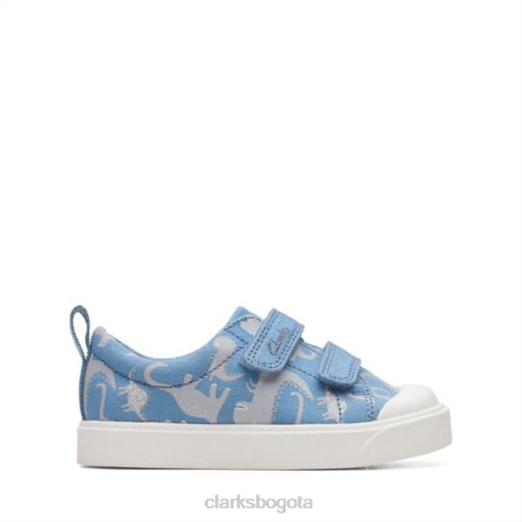 Clarks 0DX8L6853 ciudad brillante niño azul multi clarks blue multi unisexo azul múltiple