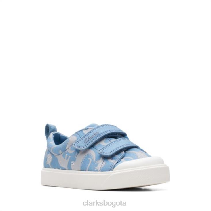 Clarks 0DX8L6853 ciudad brillante niño azul multi clarks blue multi unisexo azul múltiple