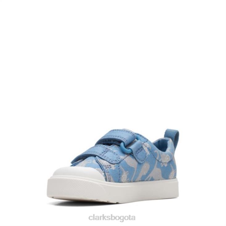Clarks 0DX8L6853 ciudad brillante niño azul multi clarks blue multi unisexo azul múltiple