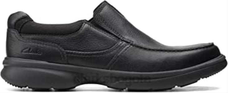 Clarks 0DX8L686 mocasín bradley free para hombre negro caído lea clarks hombres negro caído lea