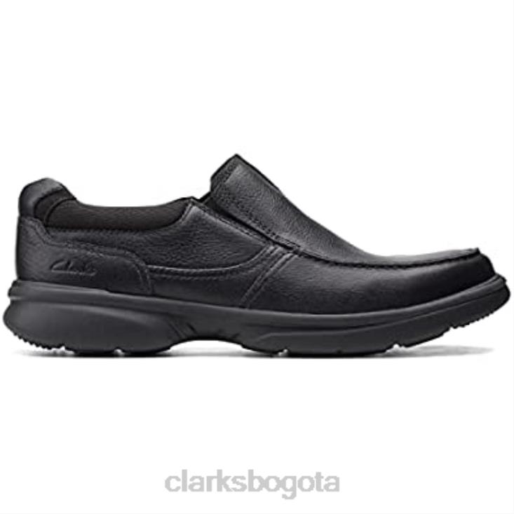 Clarks 0DX8L686 mocasín bradley free para hombre negro caído lea clarks hombres negro caído lea
