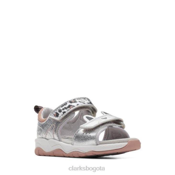 Clarks 0DX8L6861 c lowder print niño plata clarks plata niños plata