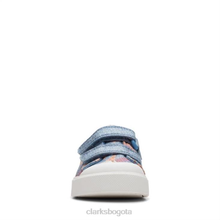 Clarks 0DX8L6865 clarks denim ciudad brillante denim niño niños mezclilla