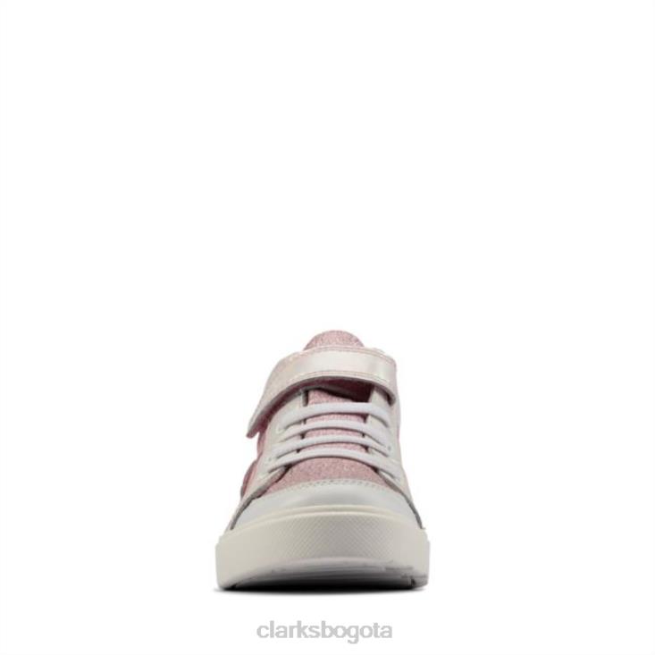 Clarks 0DX8L6868 combi rosa city hop niño combi rosa clarks niños combinación rosa