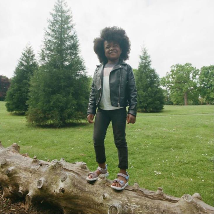 Clarks 0DX8L6871 c lowder print niño gris/rosa clarks gris/rosa niños gris/rosa