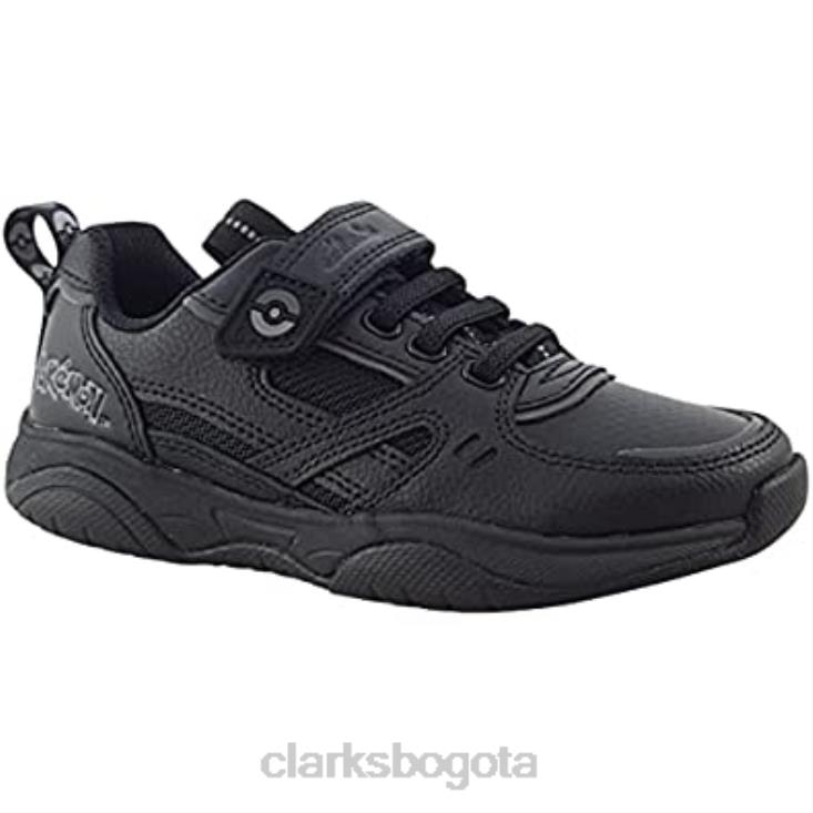 Clarks 0DX8L688 zapatos clarks grip trade k de cuero negro para niño niños