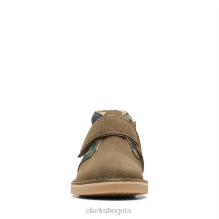 Clarks 0DX8L6884 bota desierto caqui camo 2 niño caqui camo clarks niños camuflaje caqui