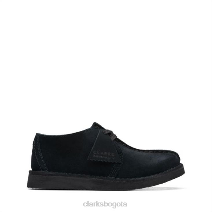 Clarks 0DX8L6892 clarks de gamuza negra antigua desert trek niños ante negro