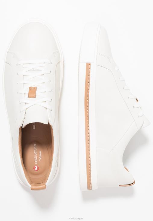 Clarks 0DX8L6895 zapatillas un maui encaje clarks blanco unisexo blanco
