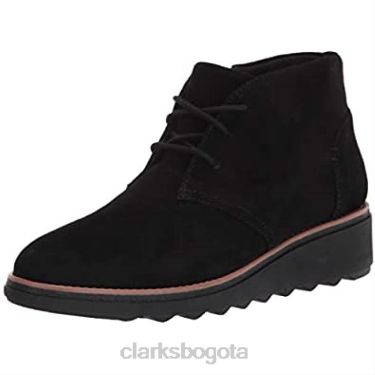 Clarks 0DX8L690 Botín clarks sharon hop mujer ante negro mujer ante negro