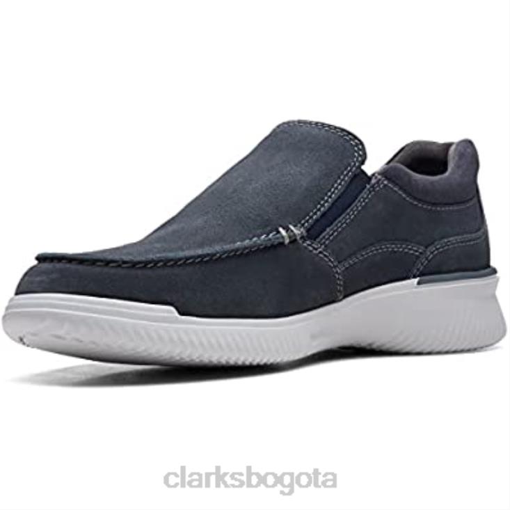Clarks 0DX8L691 Mocasines Donaway Free de Clarks Waxy azul marino para hombre hombres