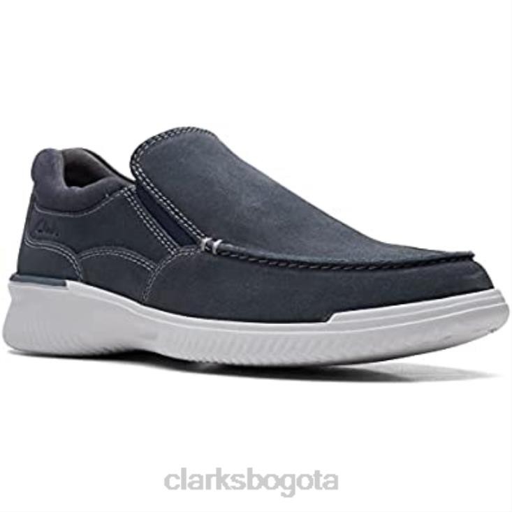 Clarks 0DX8L691 Mocasines Donaway Free de Clarks Waxy azul marino para hombre hombres