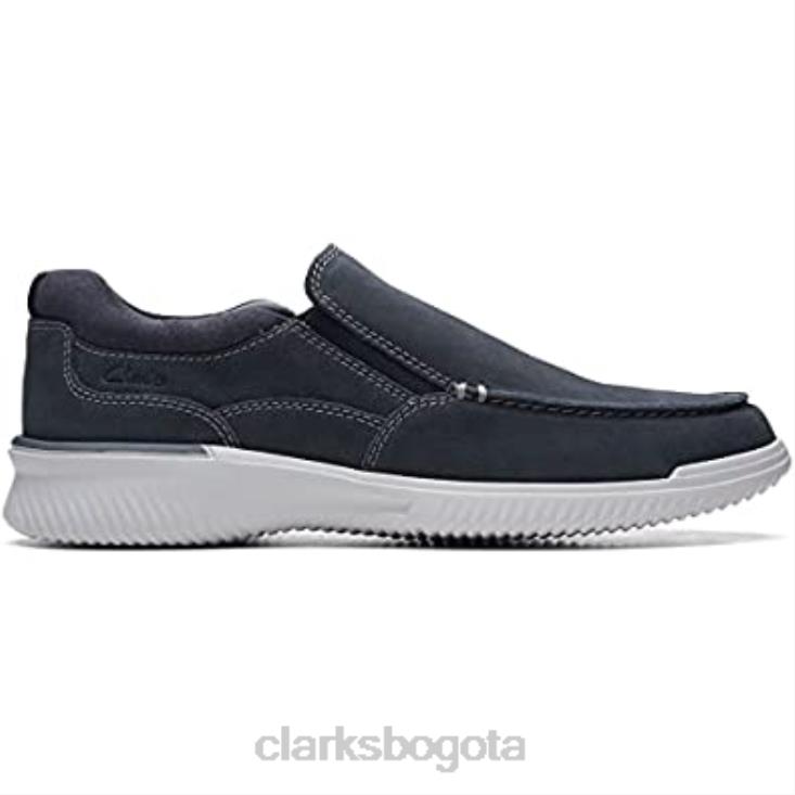 Clarks 0DX8L691 Mocasines Donaway Free de Clarks Waxy azul marino para hombre hombres