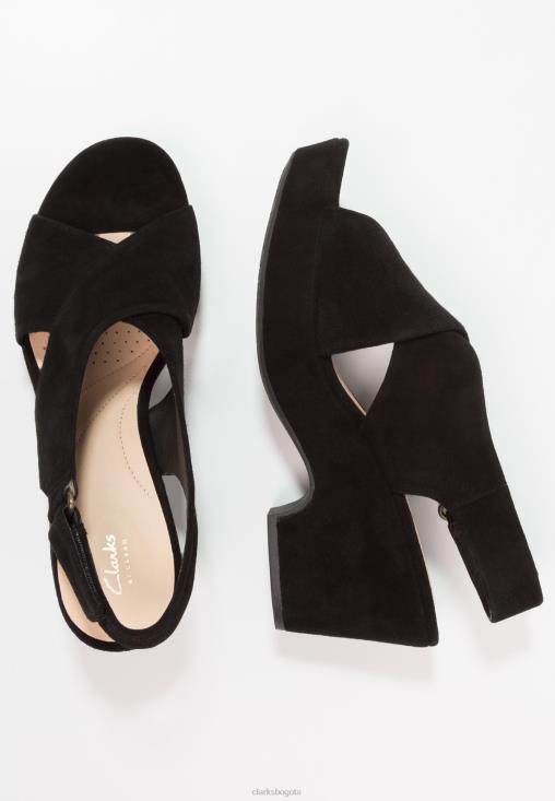 Clarks 0DX8L6915 sandalias clarks maritsa lara negras con plataforma unisexo negro