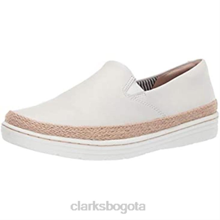 Clarks 0DX8L692 mocasines marie perla mujer piel blanca clarks mujer cuero blanco