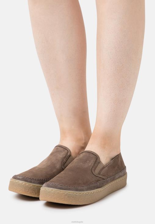 Clarks 0DX8L6920 zapatillas sin cordones clarks barleigh color topo unisexo gris pardo