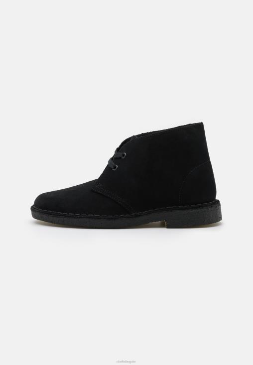 Clarks 0DX8L6921 botas clarks negras desert casual con cordones unisexo negro