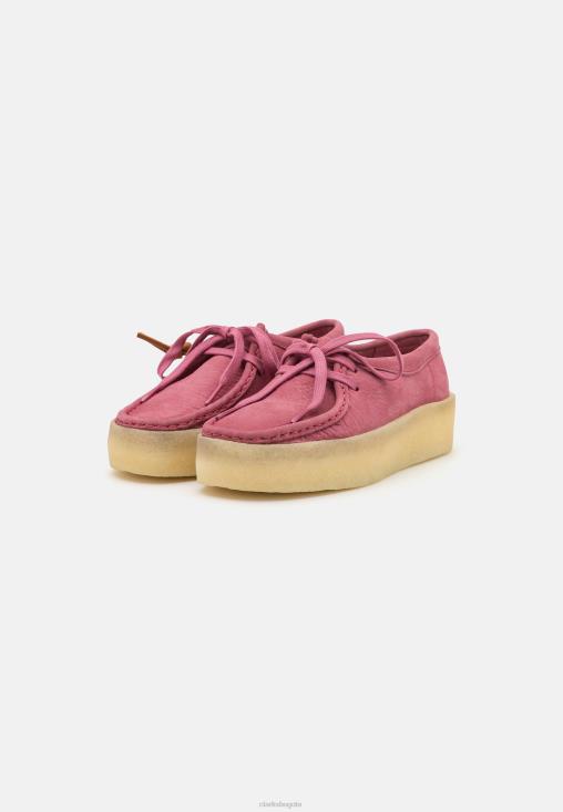 Clarks 0DX8L6939 zapatos casuales con cordones clarks wallabee cup rosa unisexo rosa