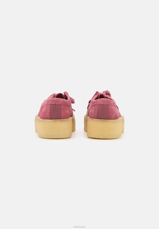 Clarks 0DX8L6939 zapatos casuales con cordones clarks wallabee cup rosa unisexo rosa