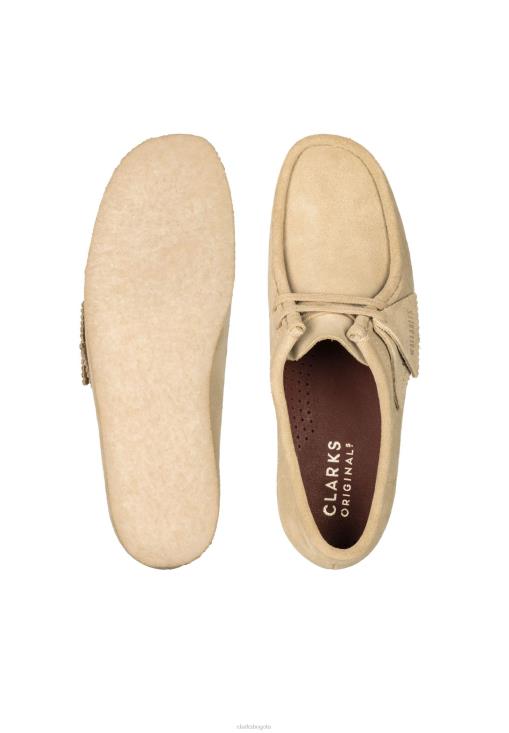 Clarks 0DX8L6945 zapatos con cordones clarks maple wallabee unisexo arce