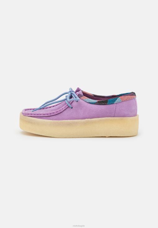Clarks 0DX8L6948 zapatillas sin cordones wallabee cup violeta claro clarks unisexo violeta claro