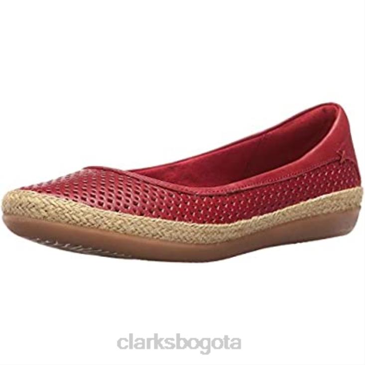 Clarks 0DX8L695 bailarinas de mujer danelly adiradanelly adira clarks cuero rojo mujer cuero rojo