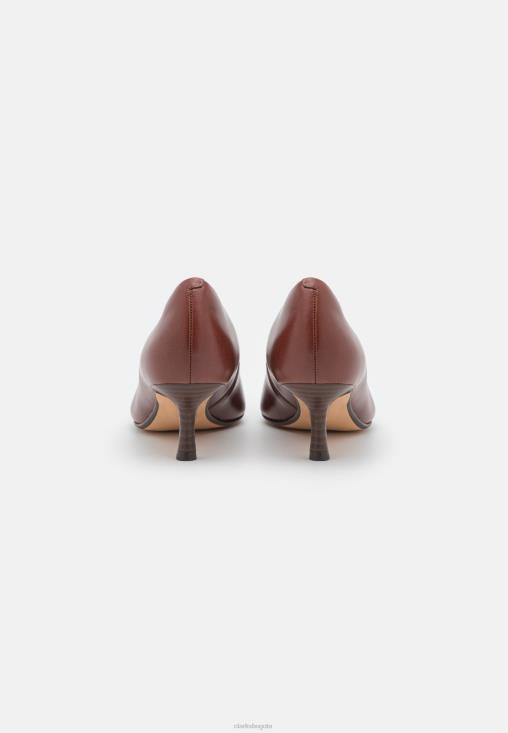 Clarks 0DX8L6958 tacones clasicos violeta cognac clarks unisexo coñac