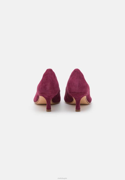 Clarks 0DX8L6961 tacones clasicos clarks merlot violeta unisexo merlot