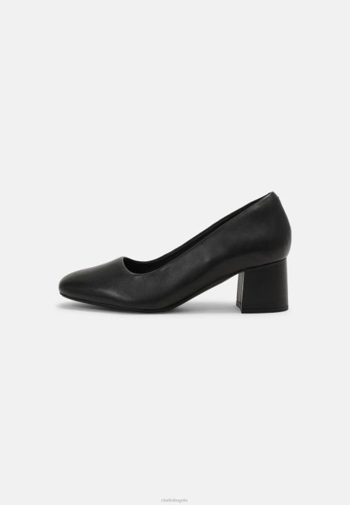 Clarks 0DX8L6968 Tacones clásicos Clarks Sheer Court negros unisexo negro