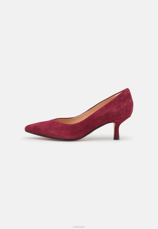 Clarks 0DX8L6969 tacones clasicos clarks vino unisexo vino
