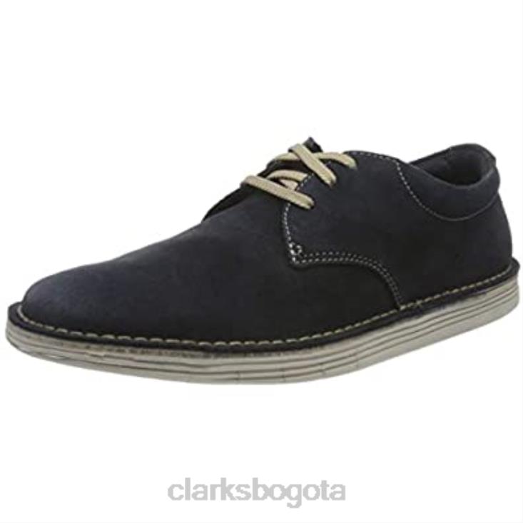 Clarks 0DX8L697 Zapatilla Clarks Forge Vibe de ante azul marino para hombre hombres gamuza azul marino