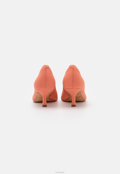 Clarks 0DX8L6970 Clarks Violet Court Tacones Clasicos Coral Claro unisexo coral claro