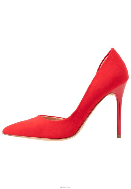 Clarks 0DX8L6978 tacones clarks rojos unisexo rojo