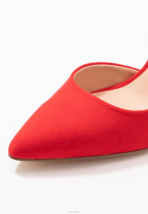 Clarks 0DX8L6978 tacones clarks rojos unisexo rojo