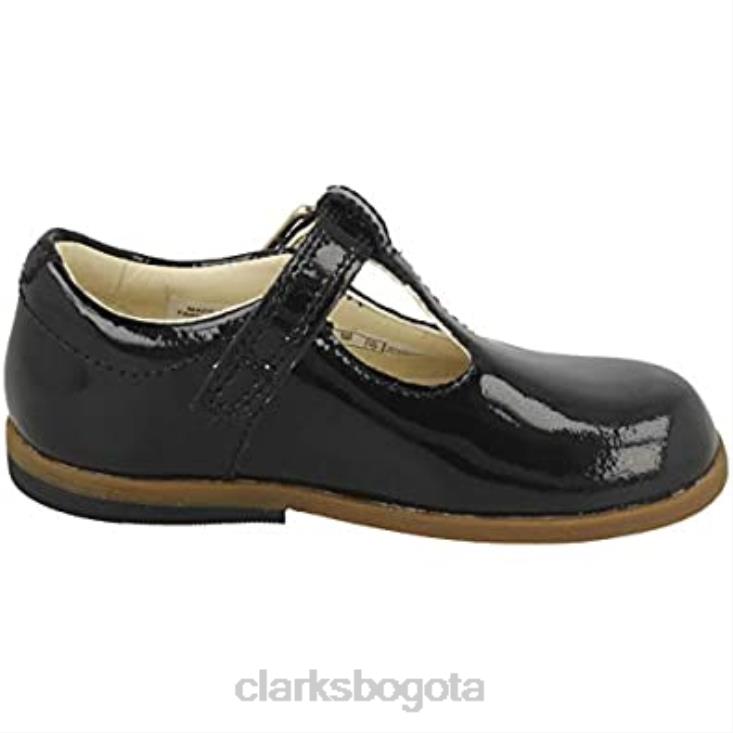Clarks 0DX8L698 Clarks Drew Shine zapatos de cuero para niños pequeños negro negro niños negro