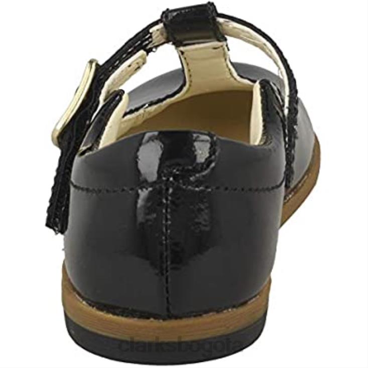 Clarks 0DX8L698 Clarks Drew Shine zapatos de cuero para niños pequeños negro negro niños negro