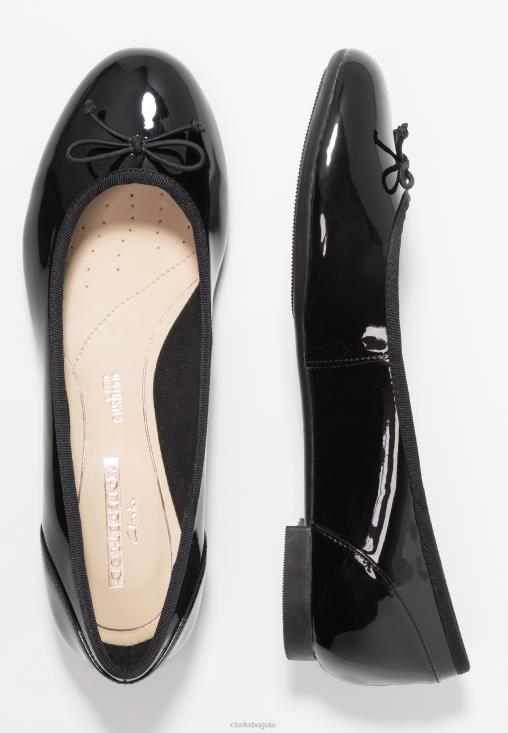 Clarks 0DX8L7056 bailarinas clarks couture floral negras unisexo negro