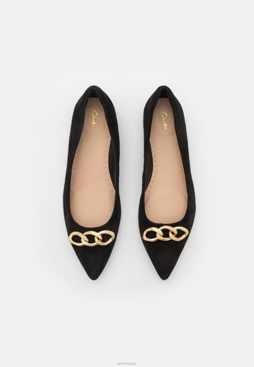 Clarks 0DX8L7057 bailarinas clarks laina negras unisexo negro