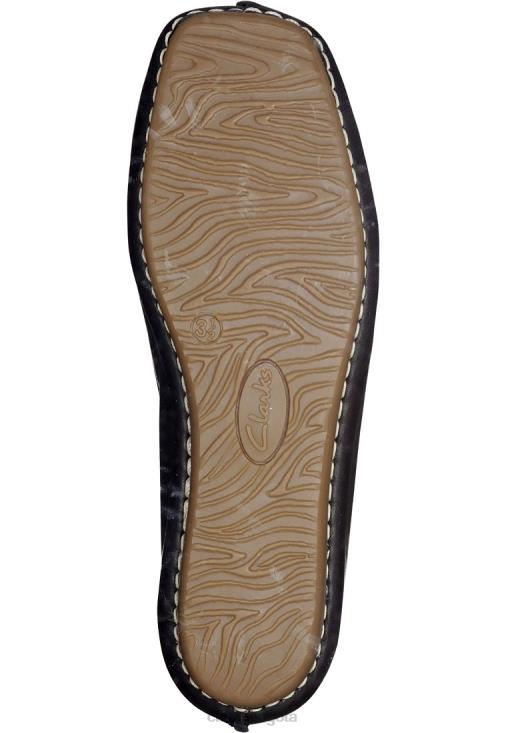 Clarks 0DX8L7059 bailarinas clarks pecas hielo negras unisexo negro