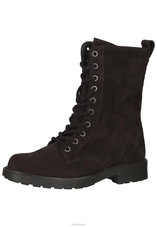 Clarks 0DX8L7064 Botines con cordones estilo clarks orinoco2 de ante marrón oscuro unisexo gamuza marrón oscuro