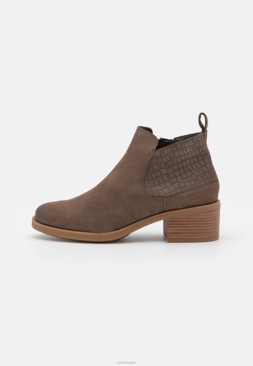 Clarks 0DX8L7069 botines memi con cremallera clarks taupe unisexo gris pardo