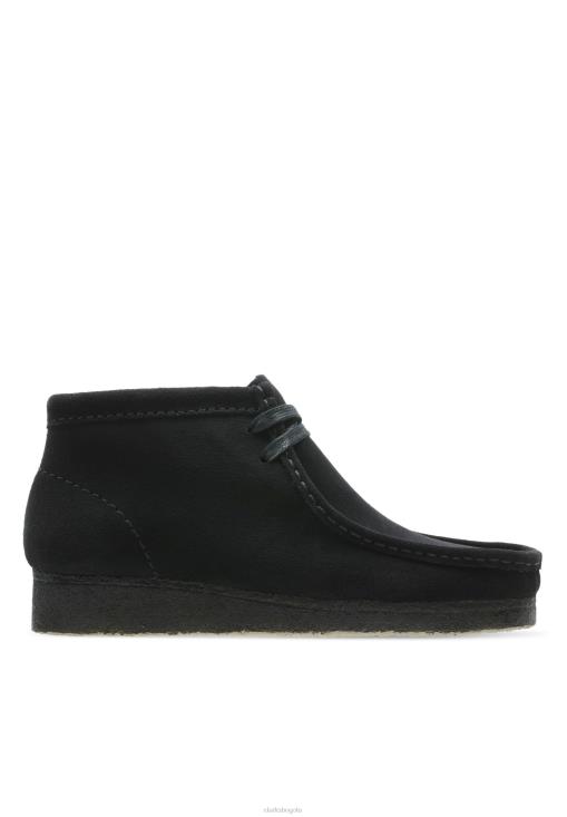 Clarks 0DX8L7075 botines clarks veloursleder negros unisexo cuero negro de terciopelo