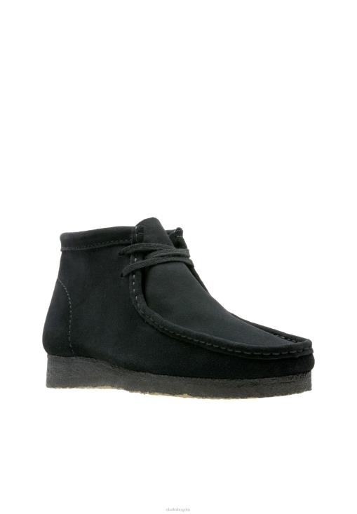 Clarks 0DX8L7075 botines clarks veloursleder negros unisexo cuero negro de terciopelo