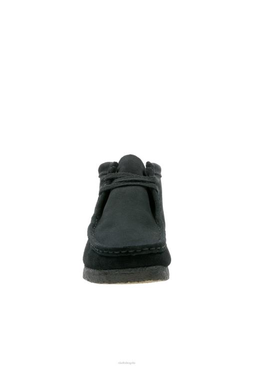 Clarks 0DX8L7075 botines clarks veloursleder negros unisexo cuero negro de terciopelo