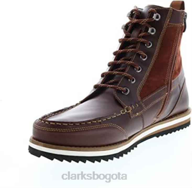 Clarks 0DX8L708 bota clarks para hombre con forro cálido durston hi de cuero tostado británico hombres cuero bronceado británico
