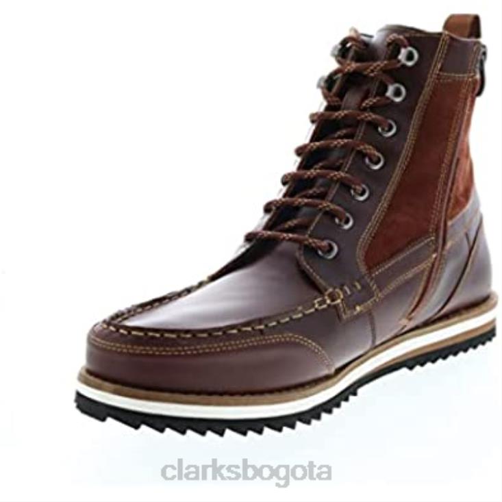 Clarks 0DX8L708 bota clarks para hombre con forro cálido durston hi de cuero tostado británico hombres cuero bronceado británico