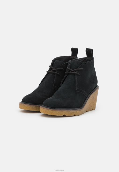Clarks 0DX8L7084 botines negros con cordones clarks unisexo negro
