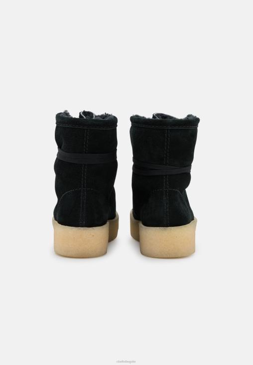 Clarks 0DX8L7085 botines wallabee cup con cordones clarks negro unisexo negro