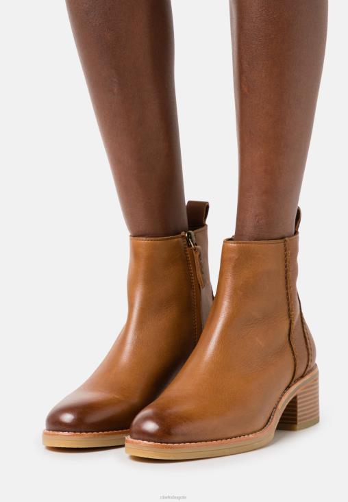 Clarks 0DX8L7086 botines colonia con cremallera clarks tostado oscuro unisexo bronceado oscuro
